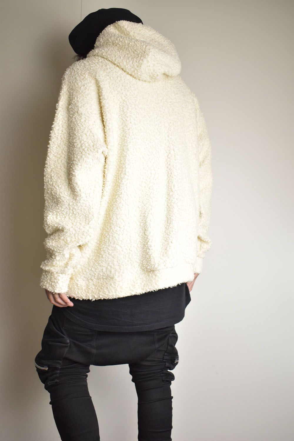 Wool Cotton Boa Hoodie Pullover"White" /  ウールコットンボアフーディプルオーバー"ホワイト"