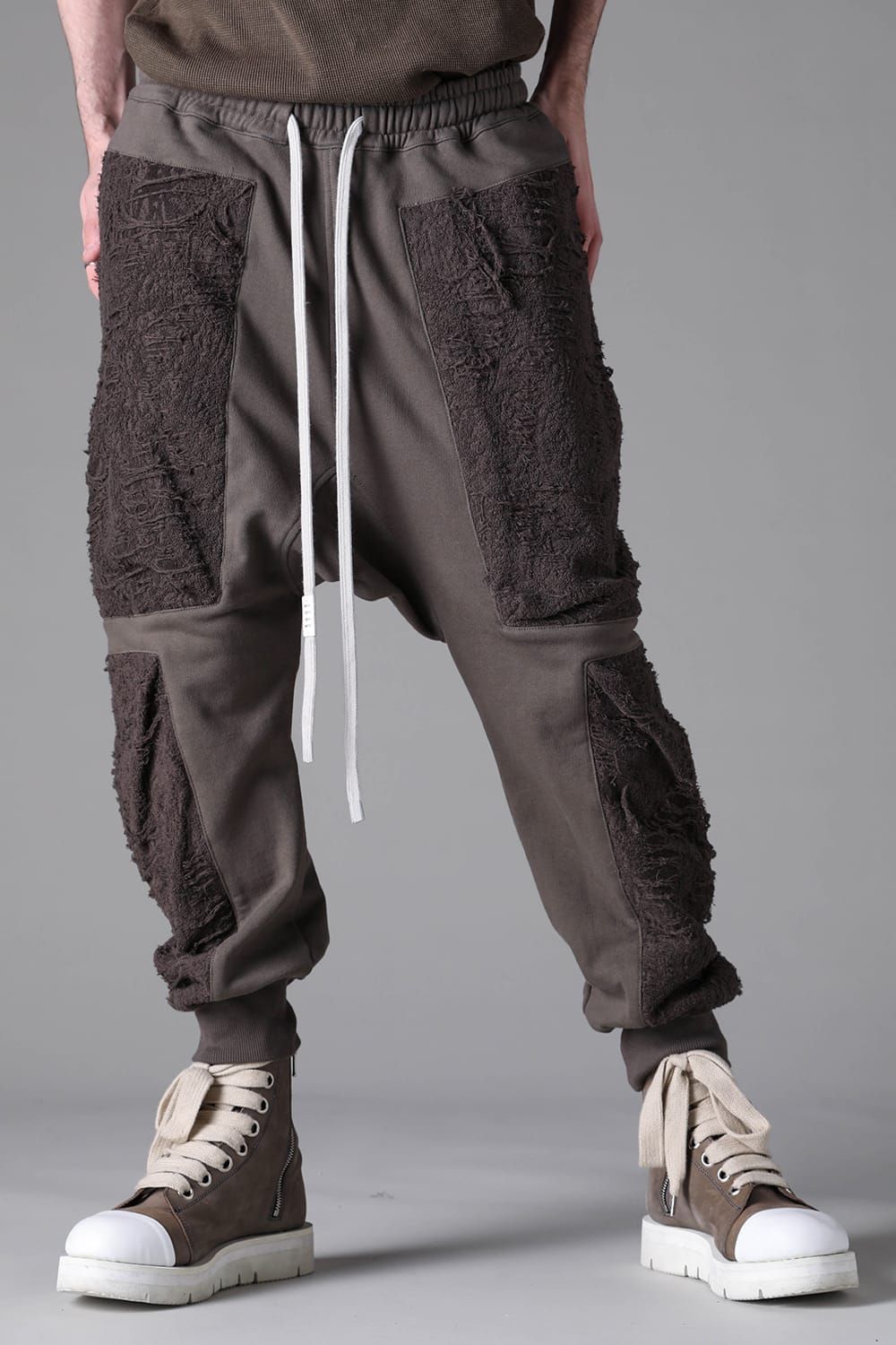 《2026AW先行予約》Paneld Sarrouel Easy Pants"Black / Khaki" / パネルサルエルイージーパンツ"ブラック/カーキ"