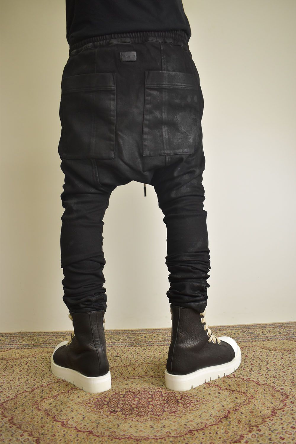 Coating Bonding  Sarouel Skinny Denim"Black" / コーティングボンディングサルエルスキニーデニム"ブラック"