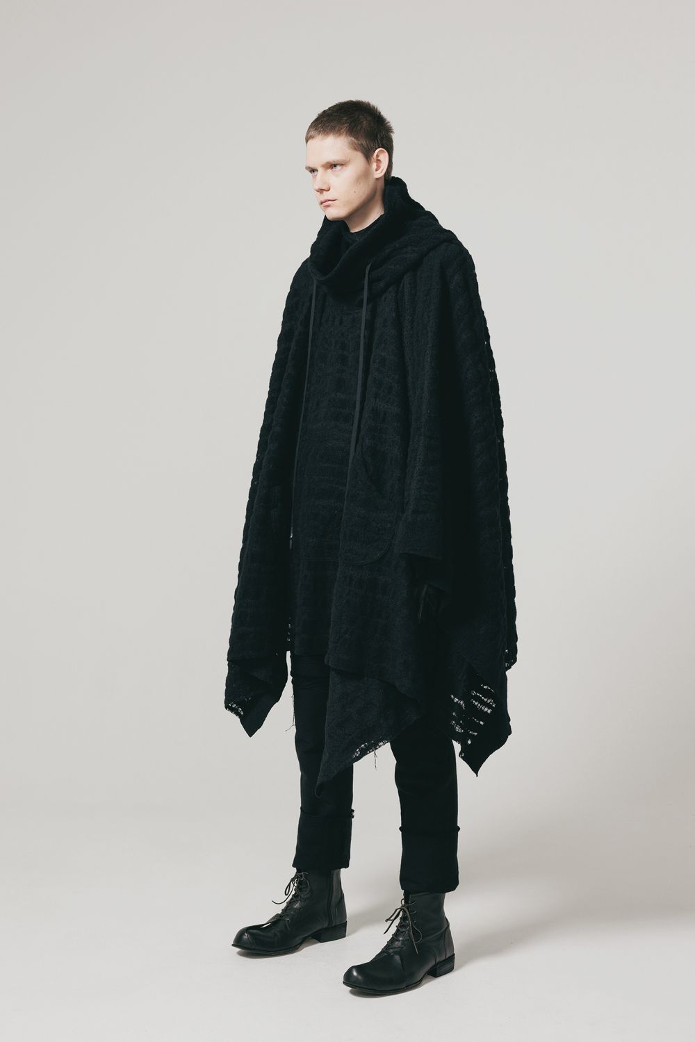 HOODIE PONCHO"Black"/フーディポンチョ"ブラック"