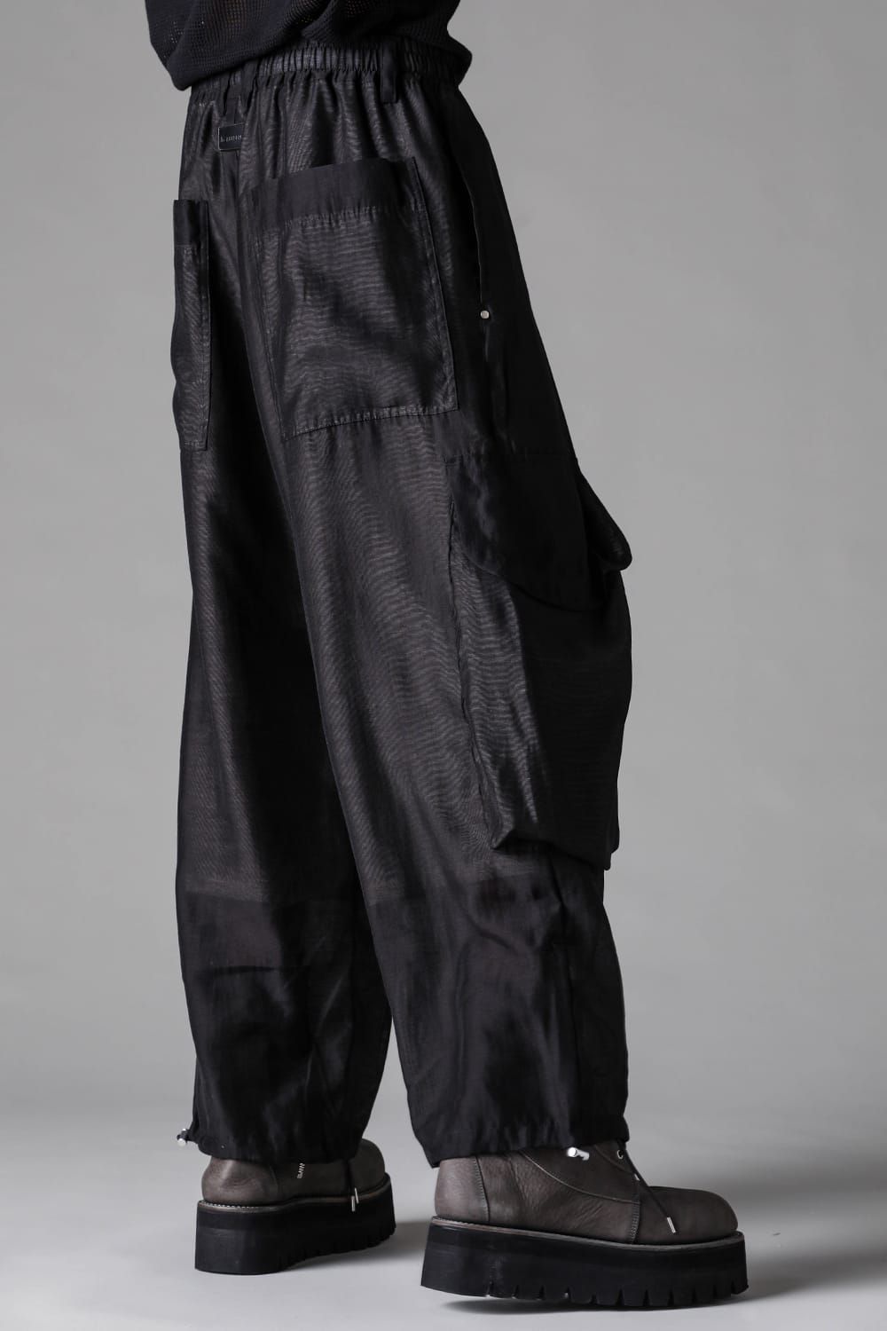 《2027SS先行予約》Cargo Tuck Wide Pants"Black " / カーゴタックワイドパンツ"ブラック"
