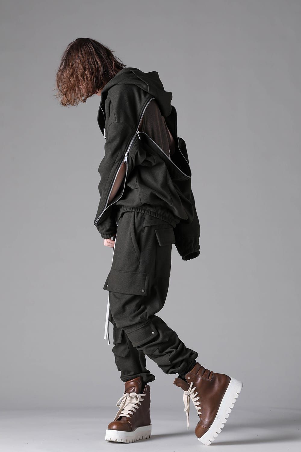 《2026AW先行予約》Knit Jersey Military Sarrouel Easy Pants"Black / Khaki" / ニットジャージーミリタリーサルエルイージーパンツ"ブラック / カーキ"