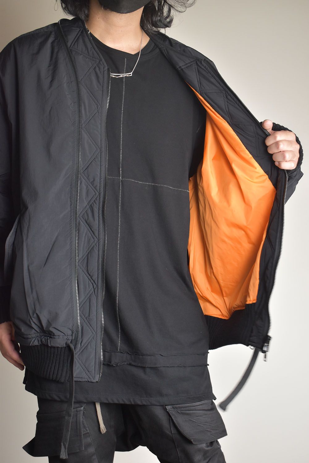 Over Sized Bomber Jacket"Black" / オーバーサイズボンバージャケット"ブラック"