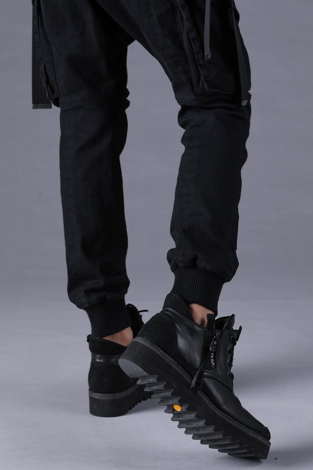 《2027SS先行予約分》Stretch Denim Adjustable Cargo Joggers Pants"Black" / ストレッチデニムアジャストカーゴジョガーパンツ"ブラック"