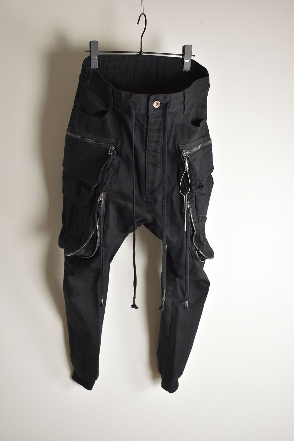 Stretch Denim Multi Pocket Cargo Jog Pants"Black" / ストレッチデニムマルチポケットカーゴジョグパンツ"ブラック"