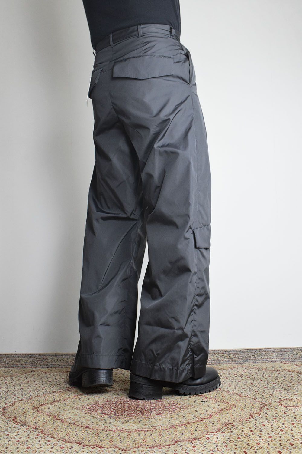 Shingle Flap Baggy Trousers "Charcoal" / シンフラップバギートラウザー"チャコール"