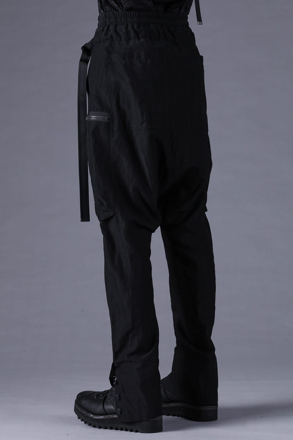 《2027SS先行予約分》Scar Stripe Jacquard Slim Sarrouel Cargo Pants"Black" / スカーストライプジャガードスリムサルエルカーゴパンツ"ブラック"