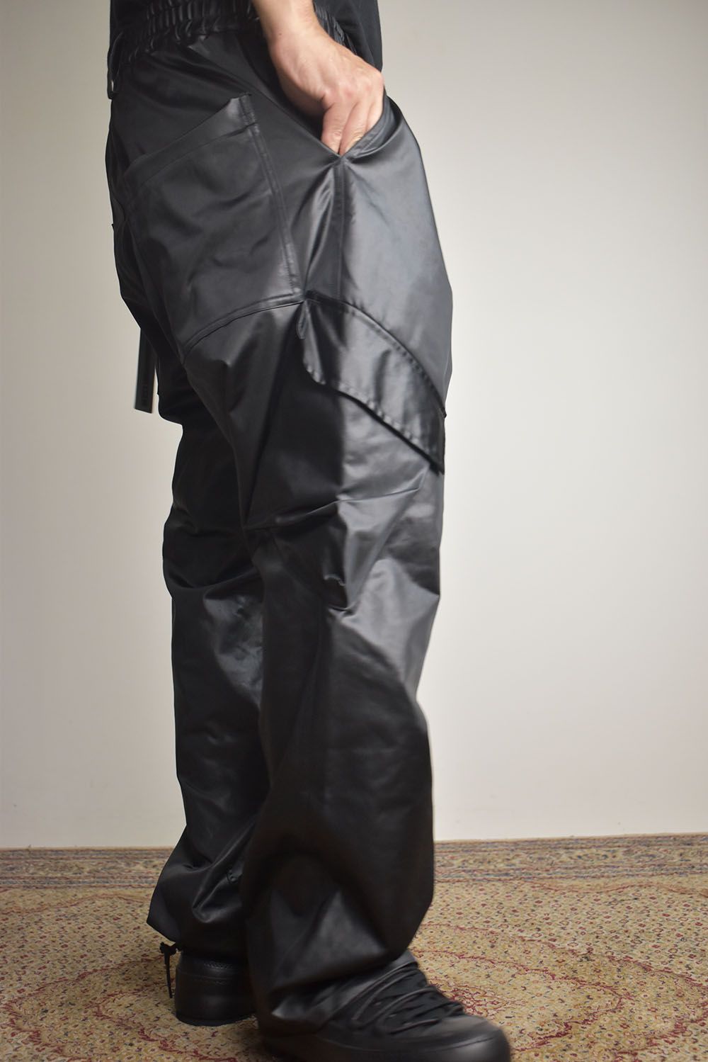 Heavy Satin Cargo Pants"Black" / ヘビーサテンカーゴパンツ"ブラック"