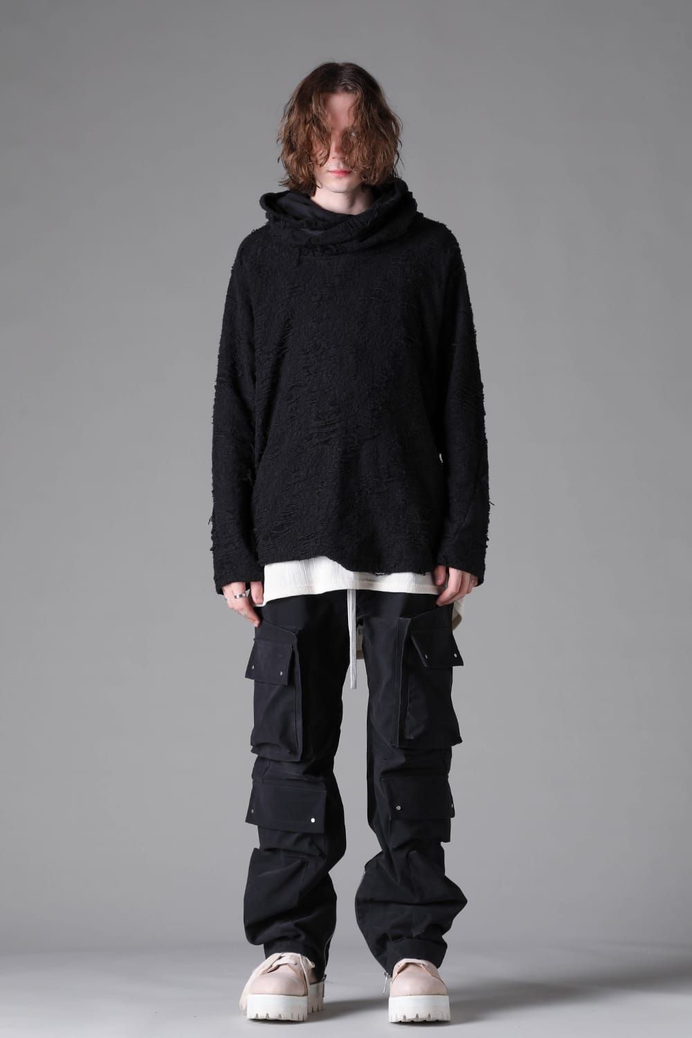《2026AW先行予約》Twisted Hoodie Pullover"Black" / ツイストフーディプルオーバー"ブラック"