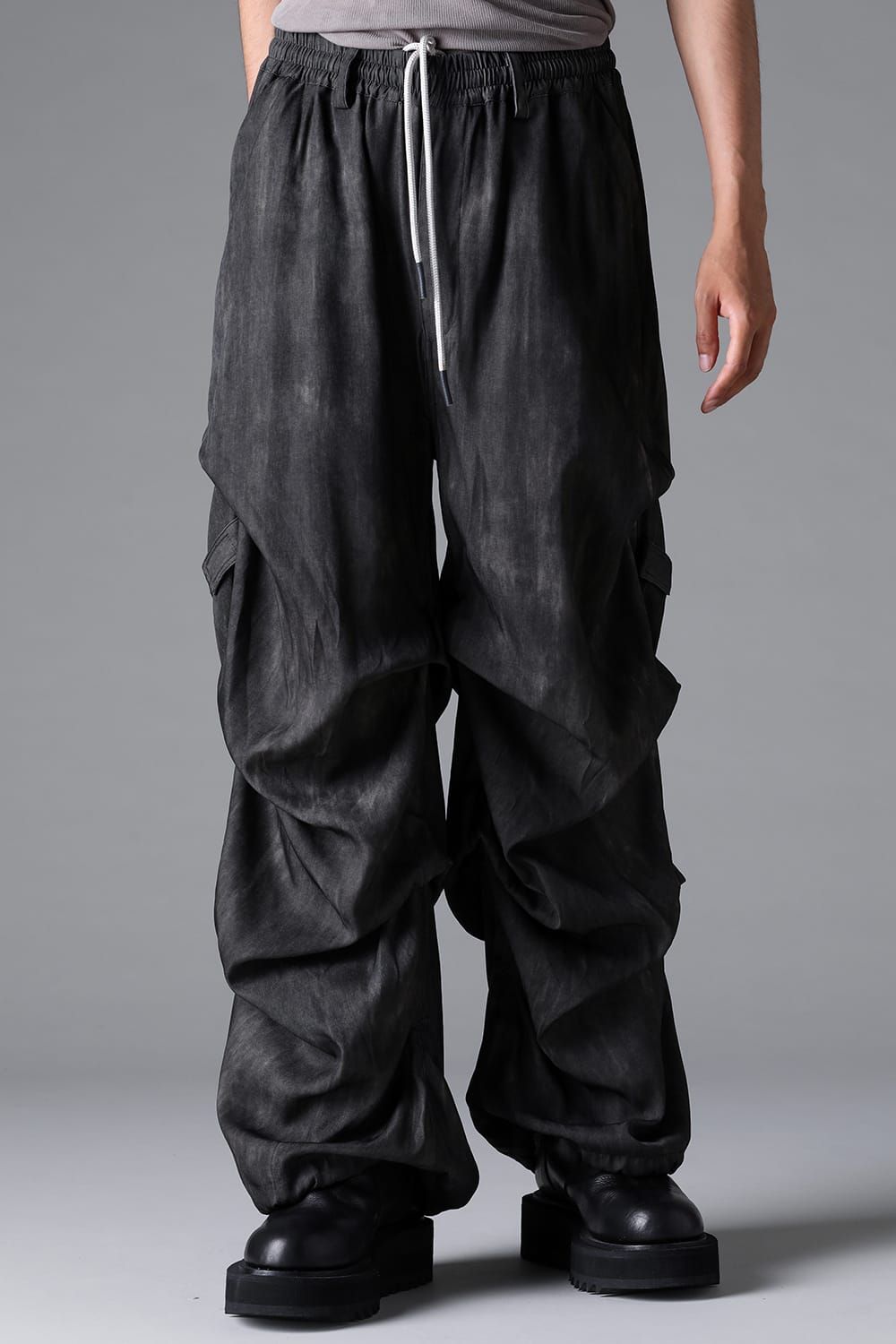 《2026SS先行予約》Tuck Wide Pants"Black / Uneven D.Grey / Uneven Grey" / タックワイドパンツ"ブラック/アンイーブンダークグレー/アンイーブングレー"