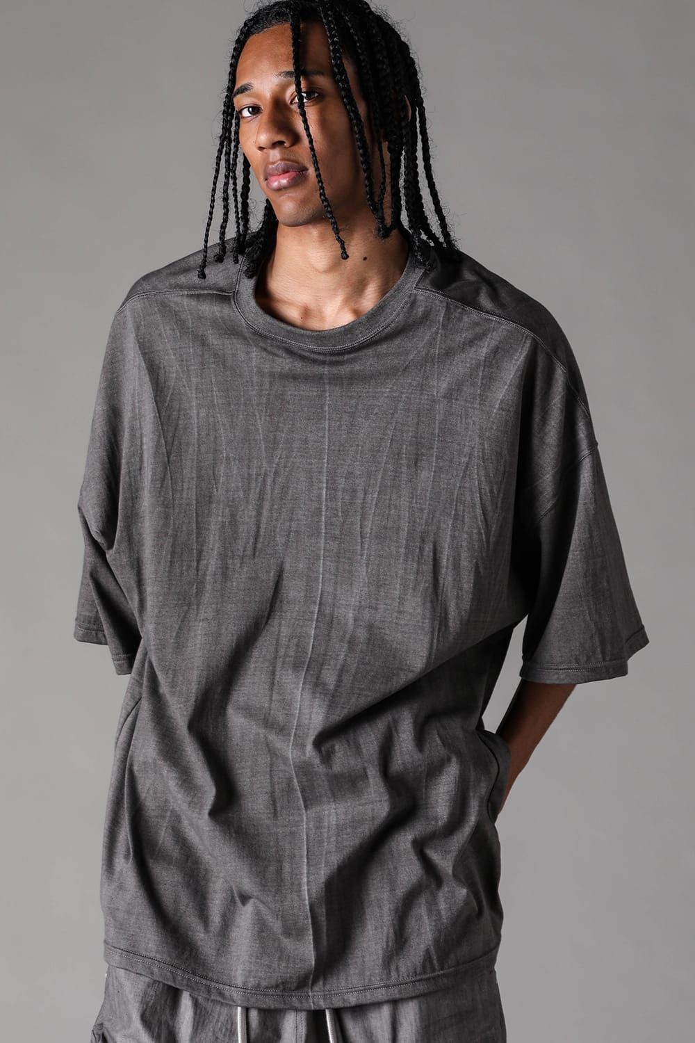 《2027SS先行予約》Sumi Dyed Jumbo Tee"L.Grey / Grey / D.Grey" / 墨染ジャンボTee"ライトグレー / グレー /ダークグレー"