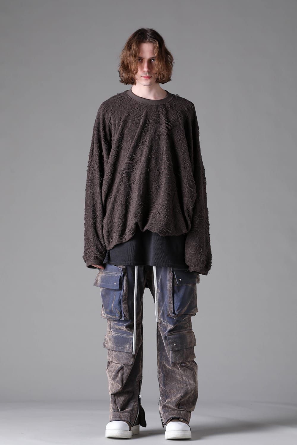 《2026AW先行予約》Extreme Over Sized Pullover"Black / Khaki" / エクストリームオーバーサイズプルオーバー"ブラック/カーキ"