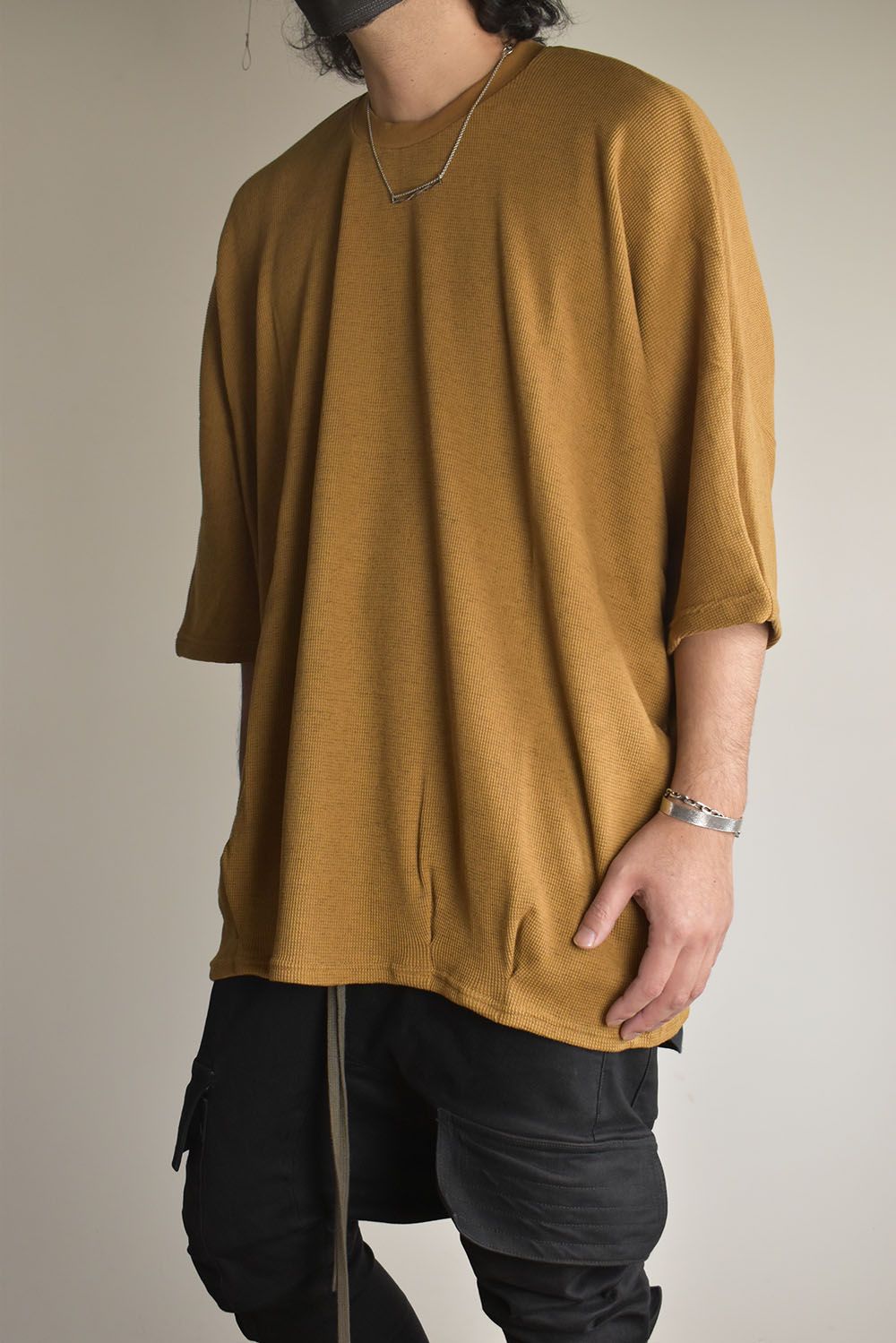 Waffle Dolman Tee"Raw Unber" / ワッフルドルマンTee"ローアンバー"
