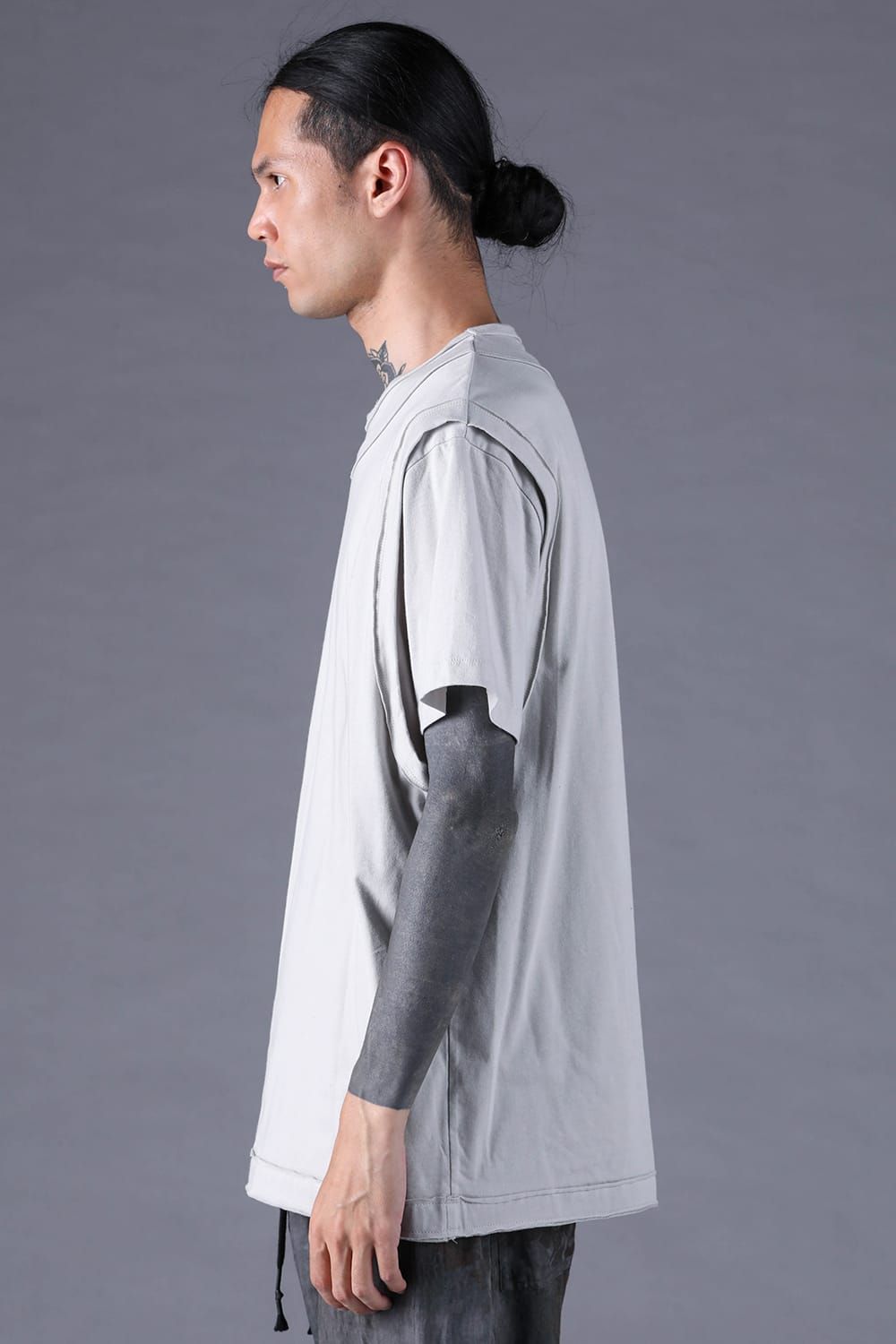 《2027SS先行予約分》30/- Cotton Layered S/S T-Shirt "Black" / Grey / Charcoal" / 30/-天竺レイヤードS/STシャツ "ブラック/グレー/チャコール"