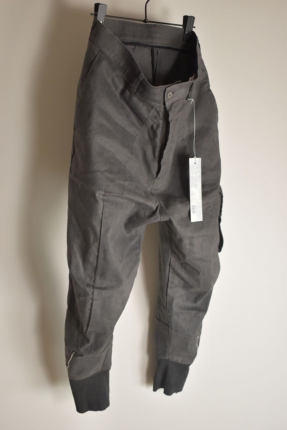 Asymmetrical Cargo Pants"Charcoal Grey" / アシンメトリーカーゴパンツ"チャコールグレー"