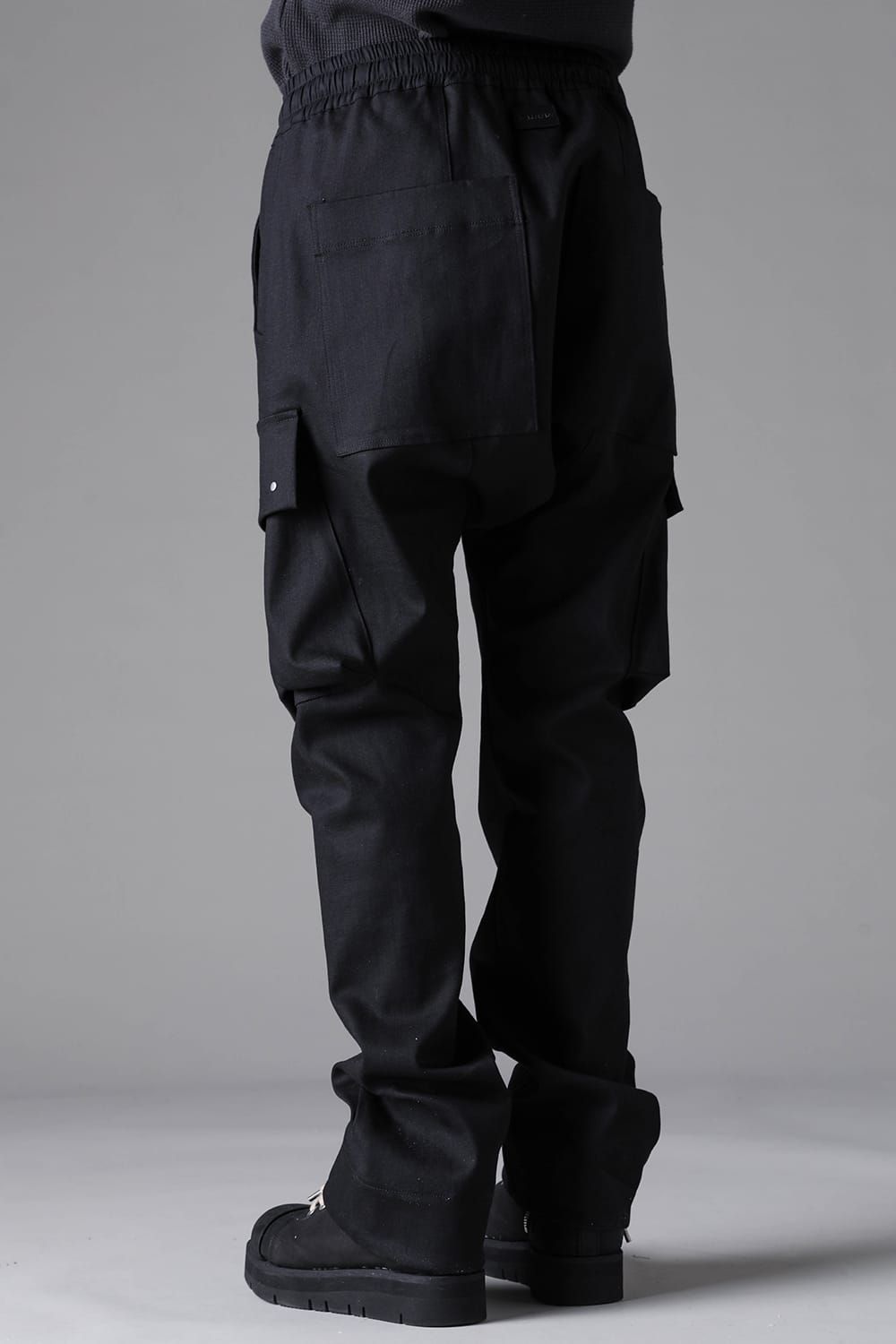 《2026AW先行予約》Stretch Denim Cargo Flare Pants"Black" / ストレッチデニムカーゴフレアパンツ"ブラック"