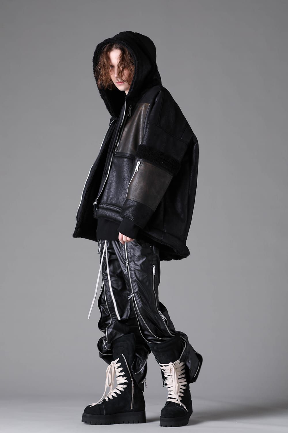 《2026AW先行予約》 Faux Shearling Hoodie Blouson"Black" / フェイクシアーリングフーディブルゾン"ブラック"