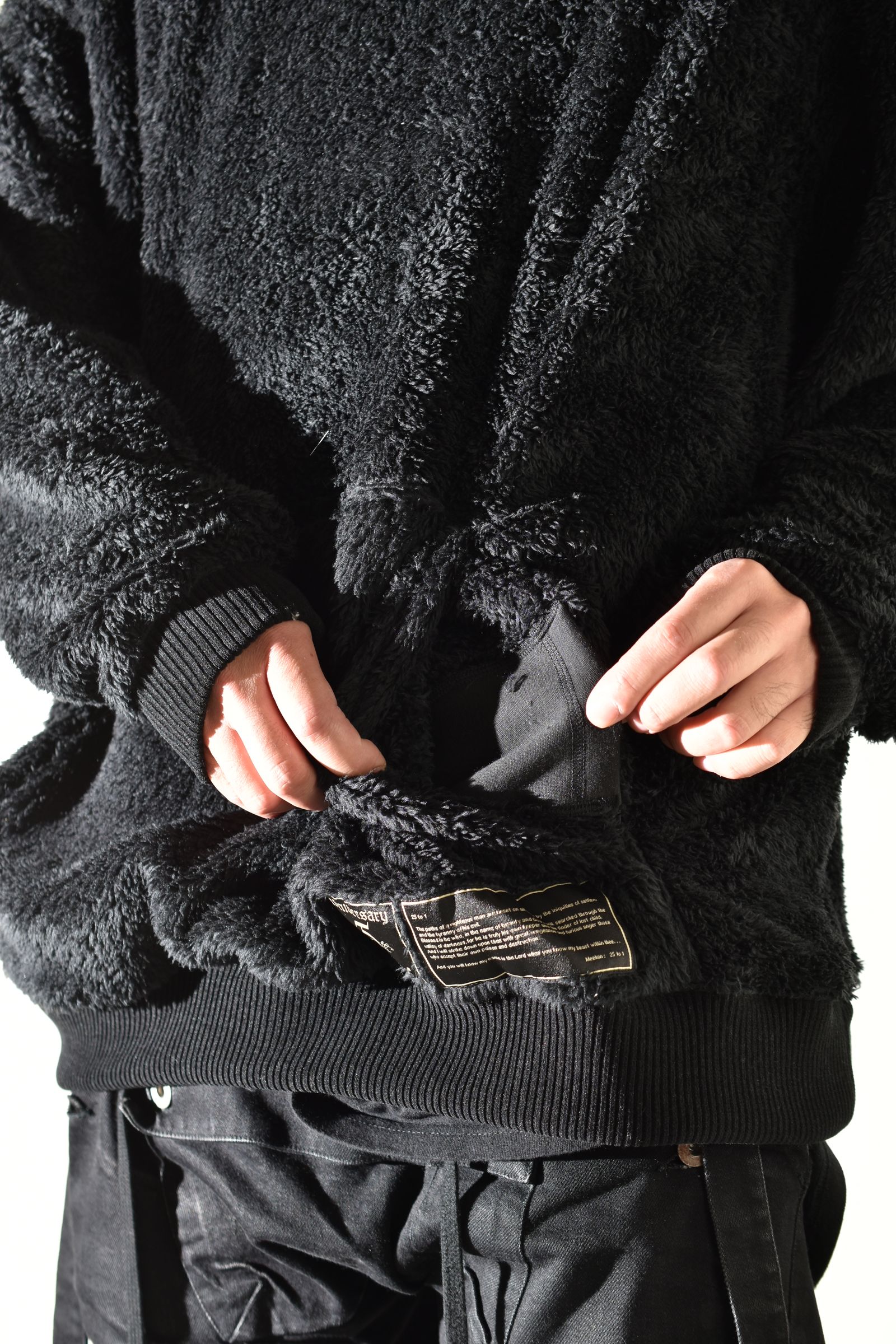 Fleece Big Hoodie "Black" / フリースビッグフーディ "ブラック"