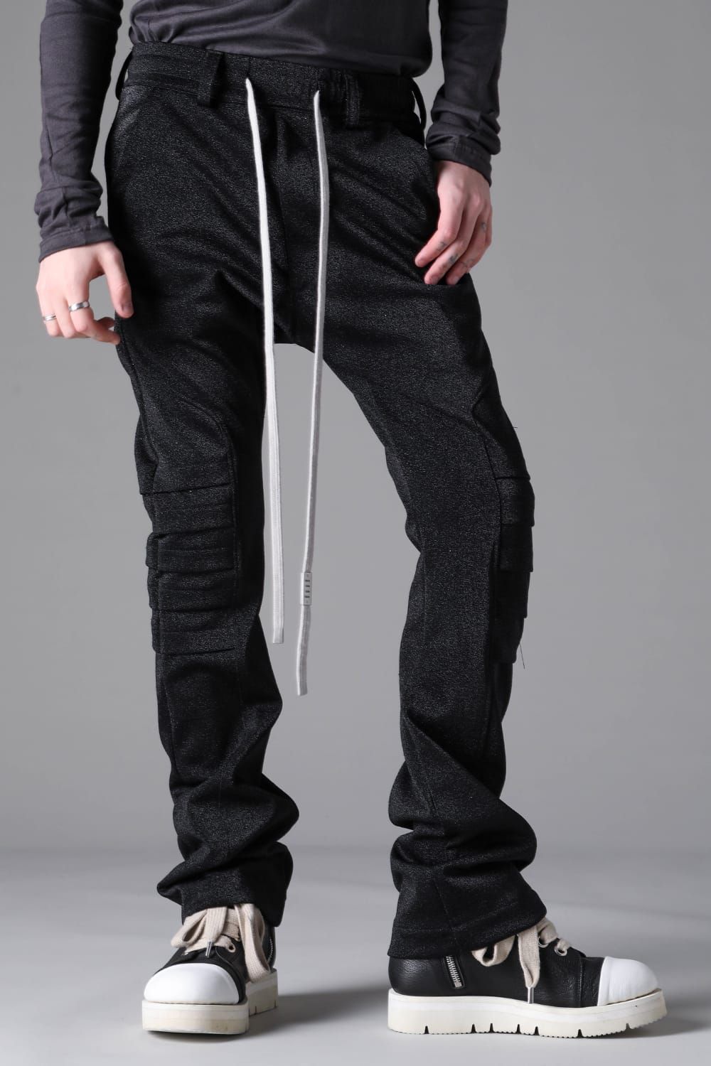 《2026AW先行予約》Lurex Muti Panel Flared Pants"Black" / ルレックスマルチパネルフレアパンツ"ブラック"