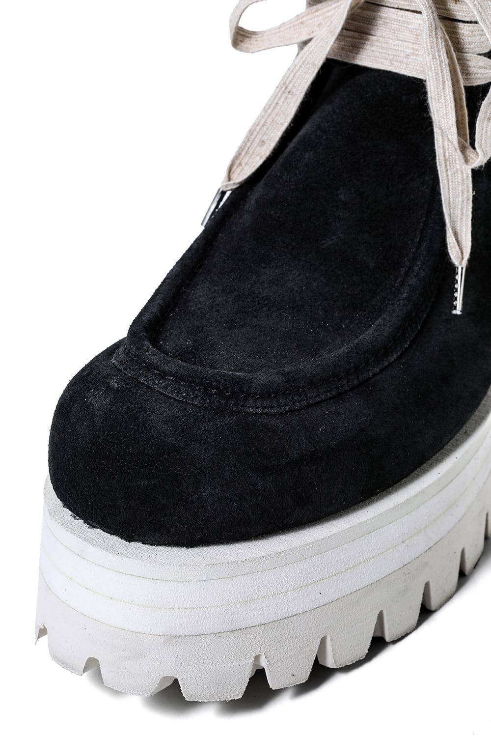 《2027SS先行予約分》Moccasin Boots "All Black / Black × White" / モカシンブーツ "オールブラック / ブラック×ホワイト"