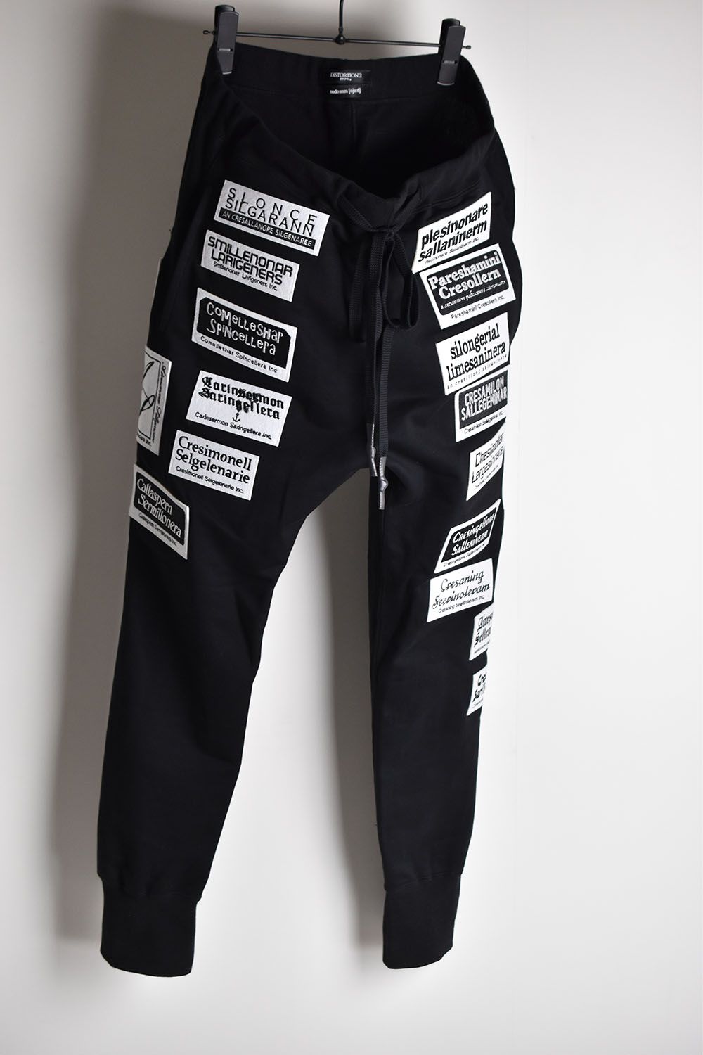 Slim Sweat Pants With Multi Patches"Black"/スリムスウェットパンツウィズマルチパッチズ"ブラック"