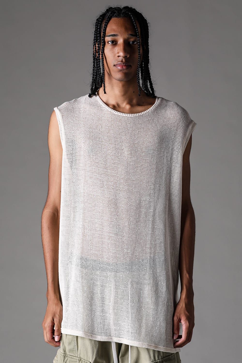 《2027SS先行予約》Mesh Tank Top "Ivory" / メッシュタンクトップ "アイボリー"