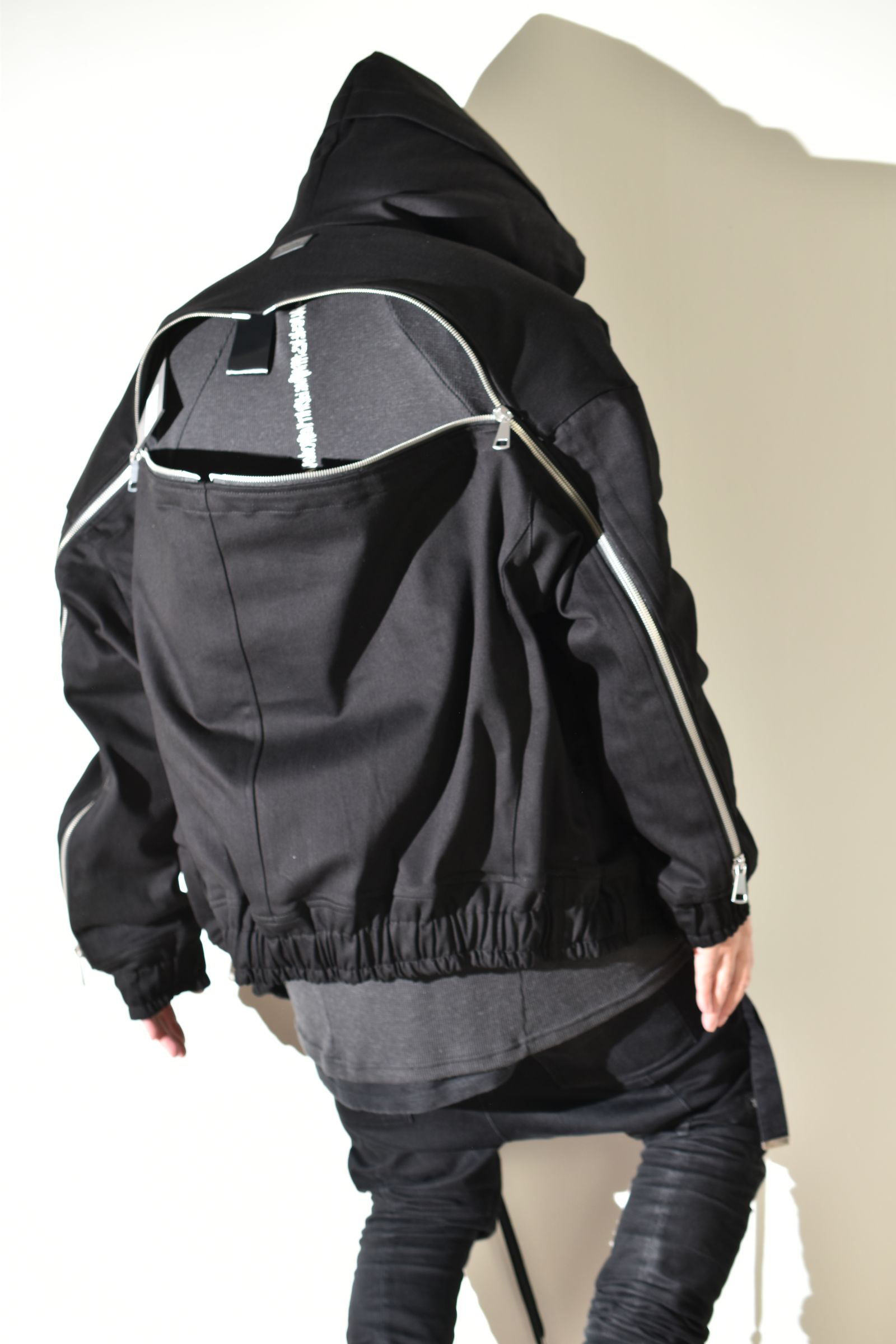Denim Zip Hoodie Blouson"Black" / デニムジップフーディブルゾン"ブラック"