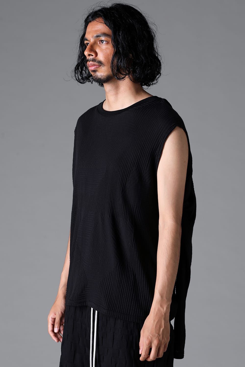 《2026SS先行予約》Deformed Stripe Pattern Shiva Long Sleeve Tee "Black / Cream" /ディフォルメドストライプパターンシヴァロングスリーブ"ブラック/クリーム"