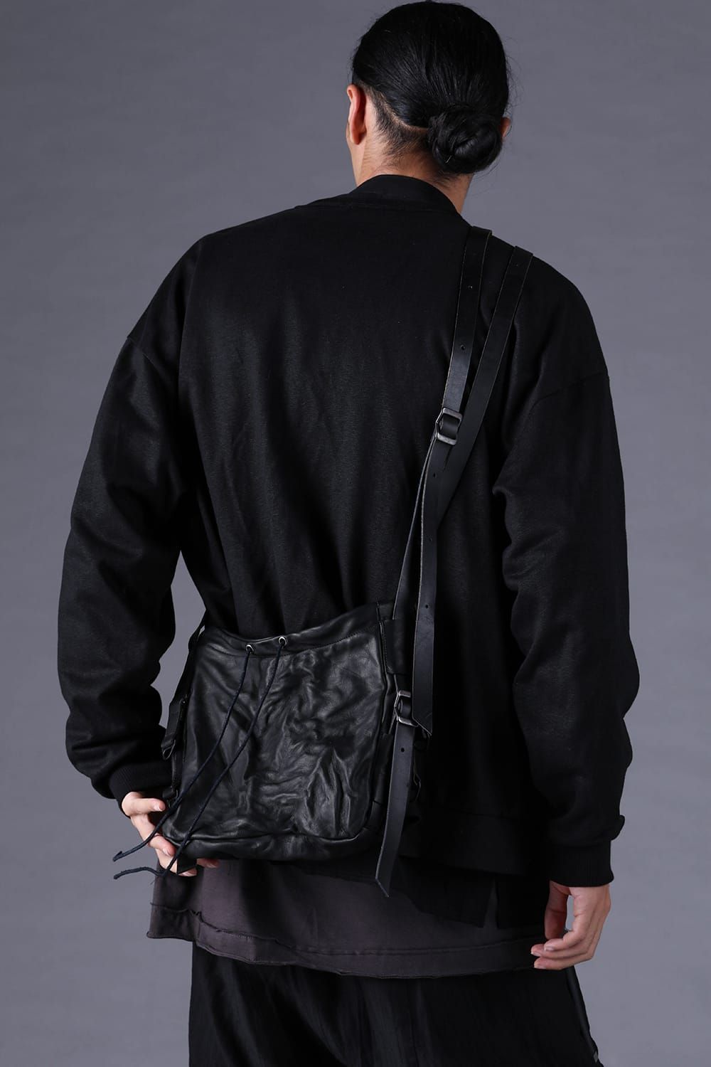 《2027SS先行予約分》Horse Leather Shoulder Bag "Black" / ホースレザーショルダーバッグ"ブラック"