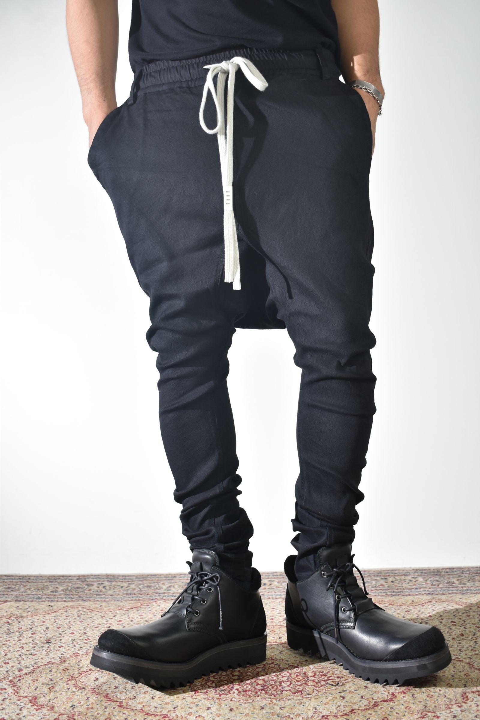 Stretch Denim Sarouel Skinny"Black" / ストレッチデニムサルエルスキニー"ブラック"