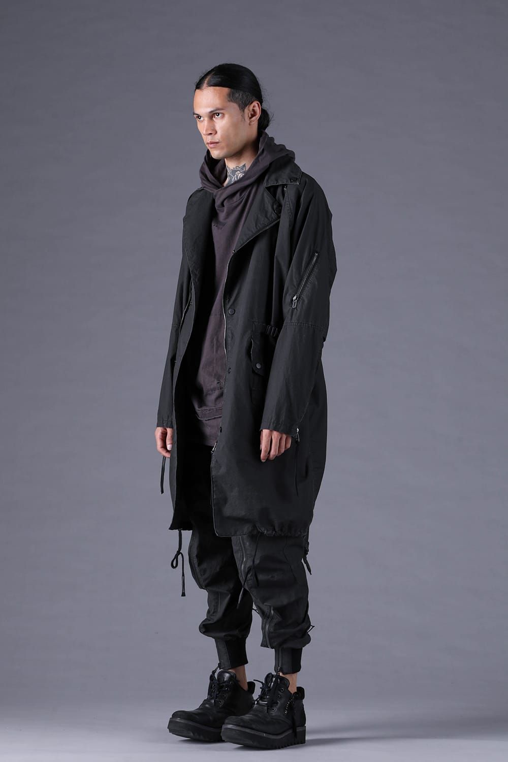 《2027SS先行予約分》Pigment-Coated Rider's Coat"Black" / 顔料コーティングライダースコート"ブラック"