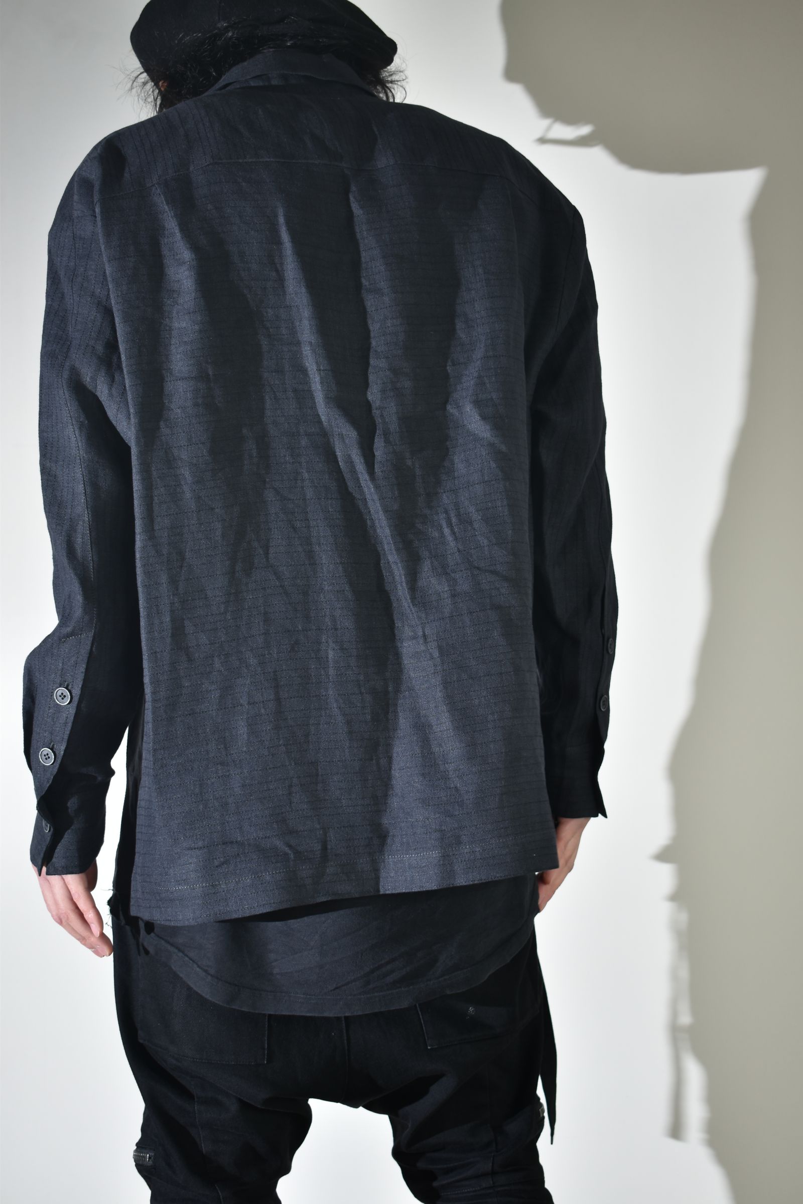 Linen Silk Shirts Jacket"Tuxedo" / リネンシルクシャツジャケット"タキシード"