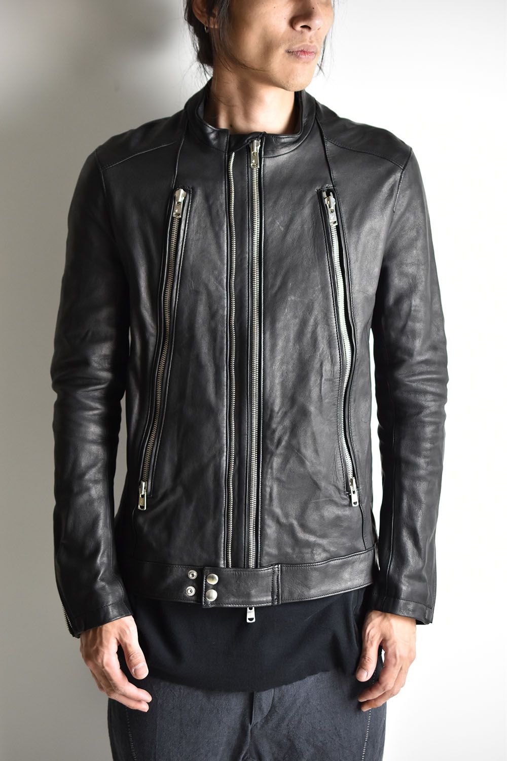 Deer Skin Single Rider,s Jacket"Black"/ディアスキンシングルライダース"ブラック"