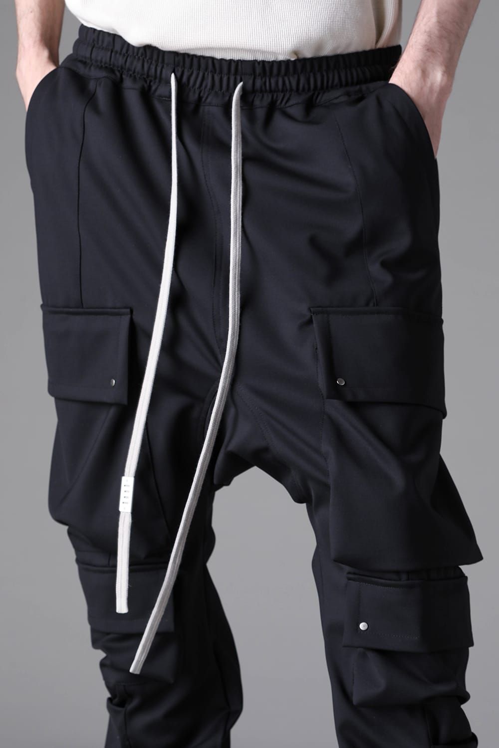 《2026AW先行予約》Technical Nylon Military Sarrouel Easy Pants"Black" / テクニカルナイロンミリタリーサルエルイージーパンツ"ブラック"