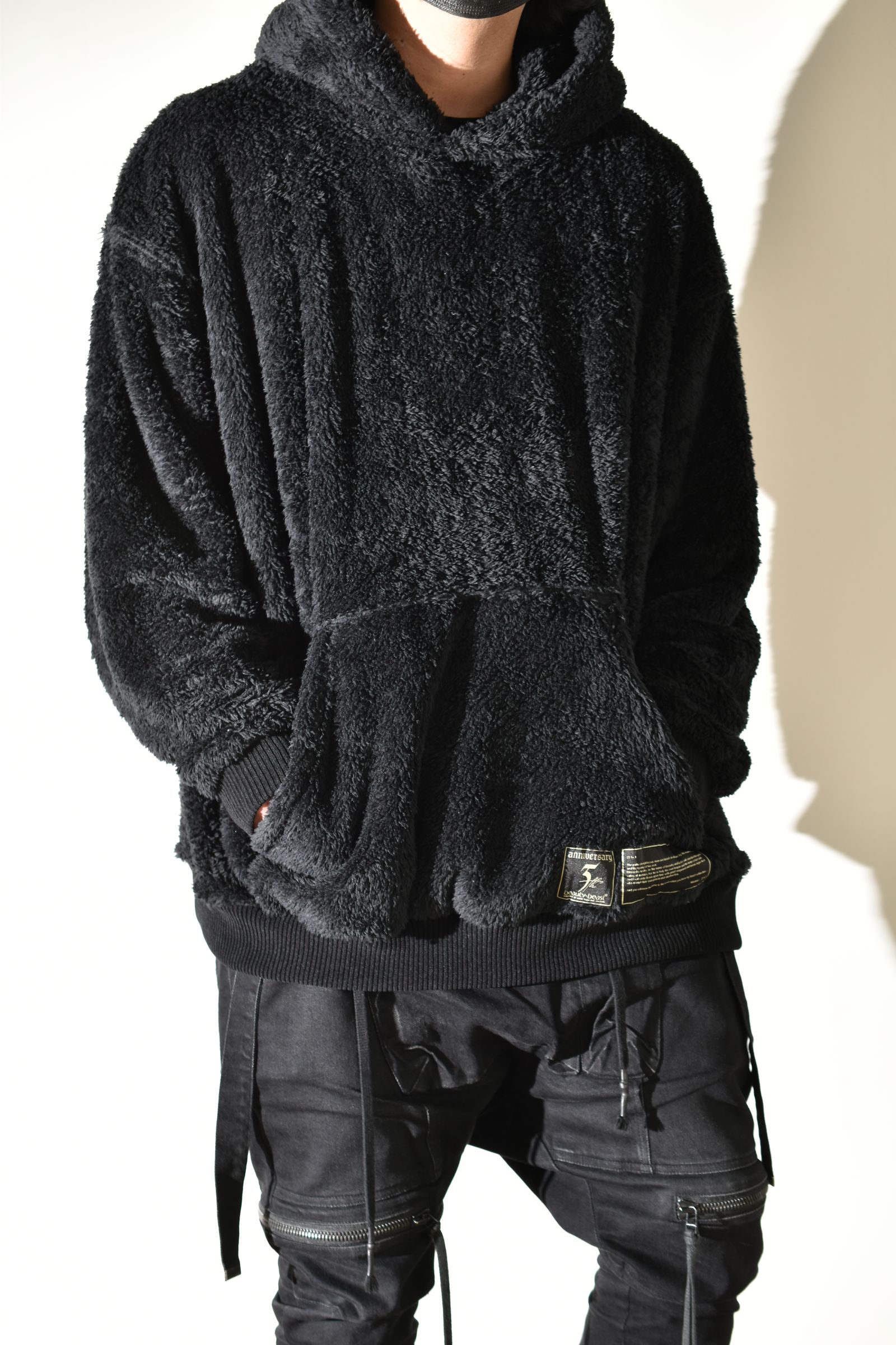Fleece Big Hoodie "Black" / フリースビッグフーディ "ブラック"