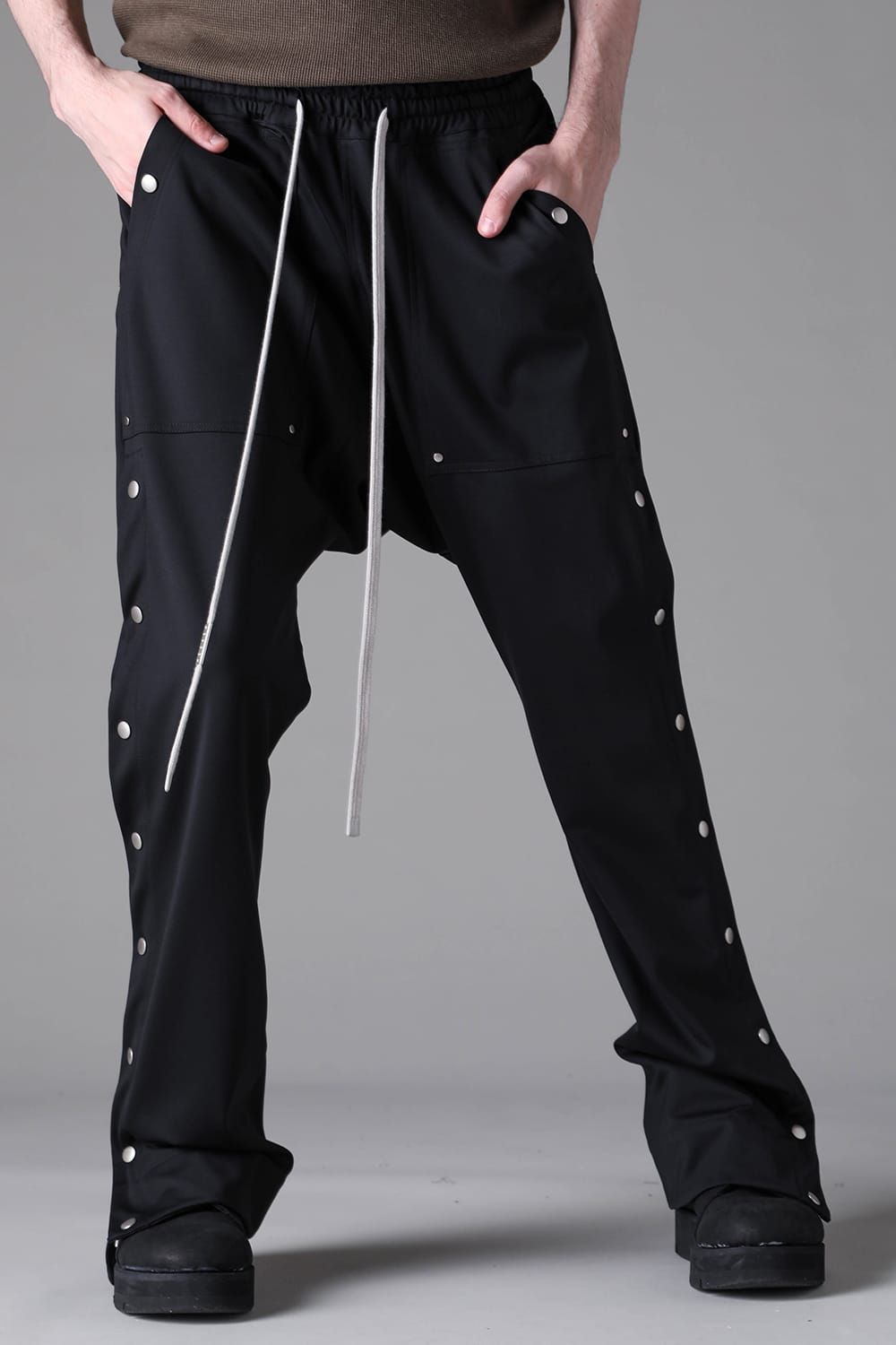 《2026AW先行予約》Technical Nylon Sarrouel Flare Pants"Black"Black" / テクニカルナイロンサルエルフレアパンツ"ブラック"