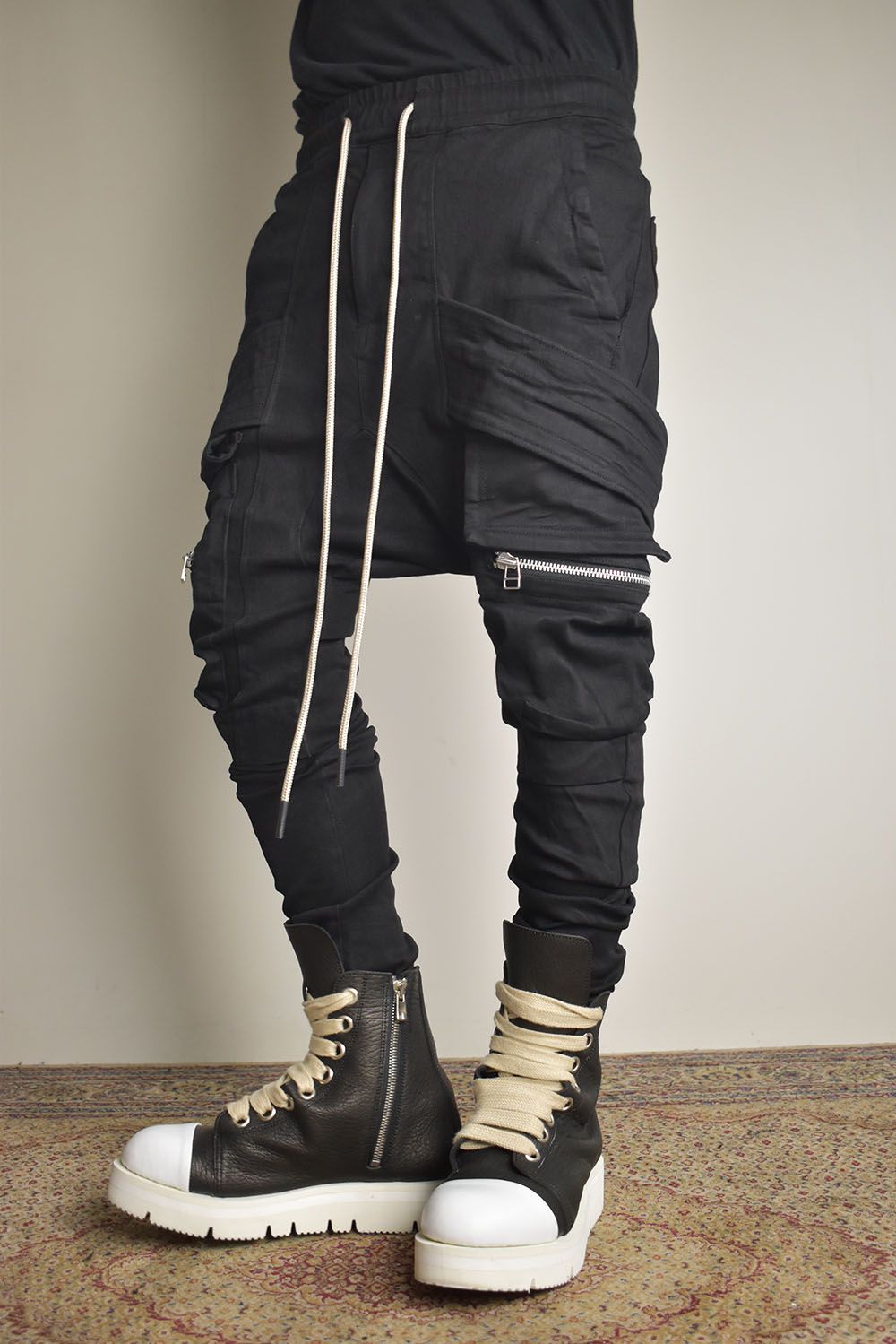Denim  Cargo Sarouel Skinny"Black"/デニムカーゴサルエルスキニー"ブラック"