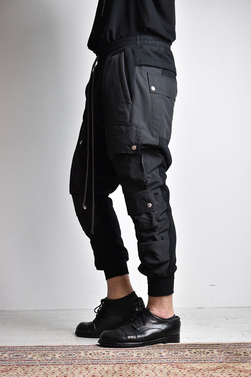 Cargo Sarouel Sweat Trousers"Black"/カーゴサルエルスウェットトラウザーズ"ブラック"