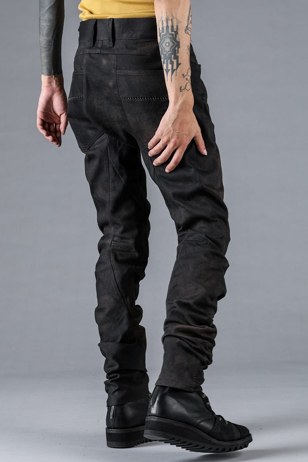 Stretch Denim Overlock Twisted Curve Slim Pants "Dust"/ストレッチデニムオーバーロックツイストカーブスリムパンツ"ダスト"