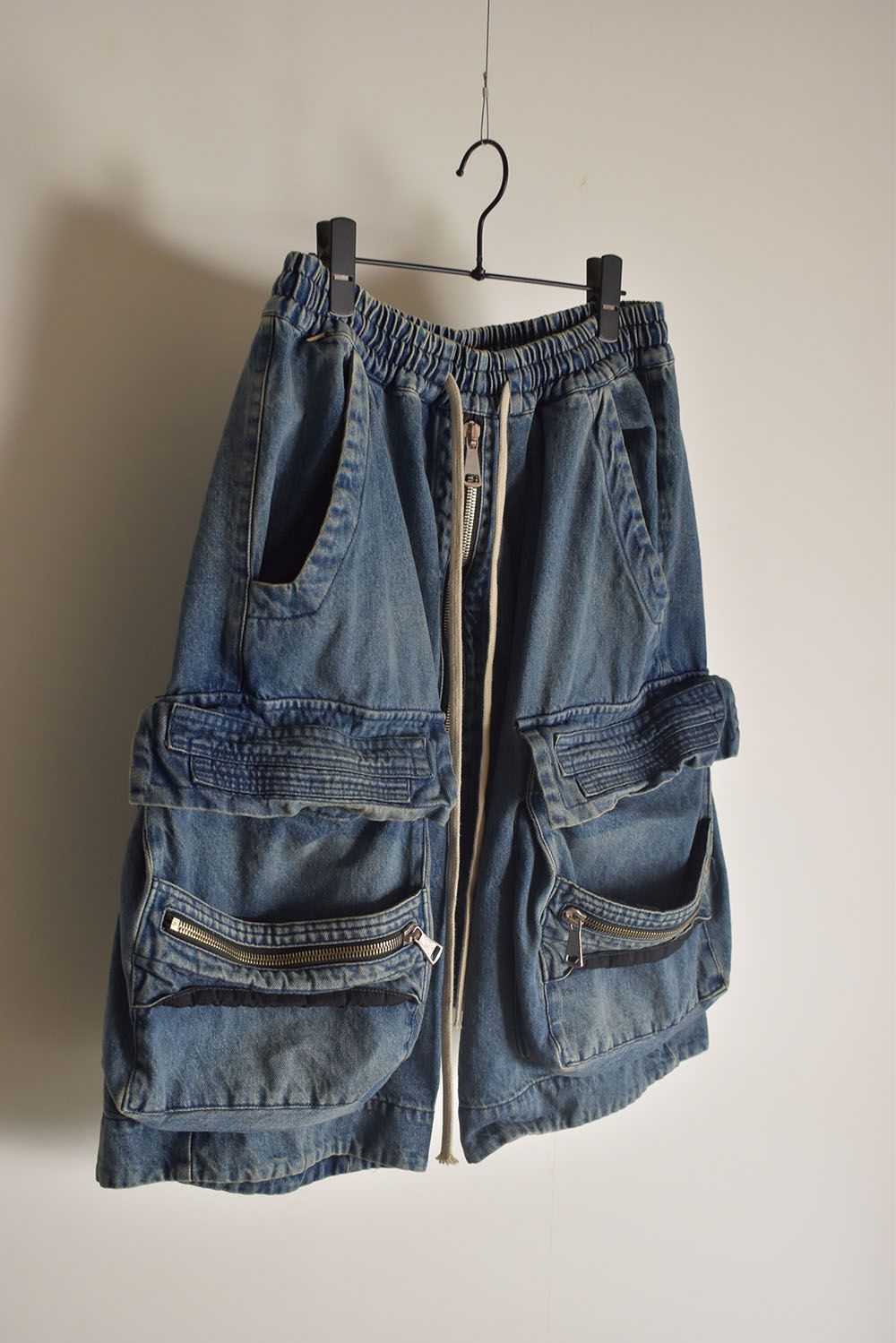 Vintage Denim Military Shorts"Blue" / ヴィンテージデニムミリタリーショーツ"ブルー"