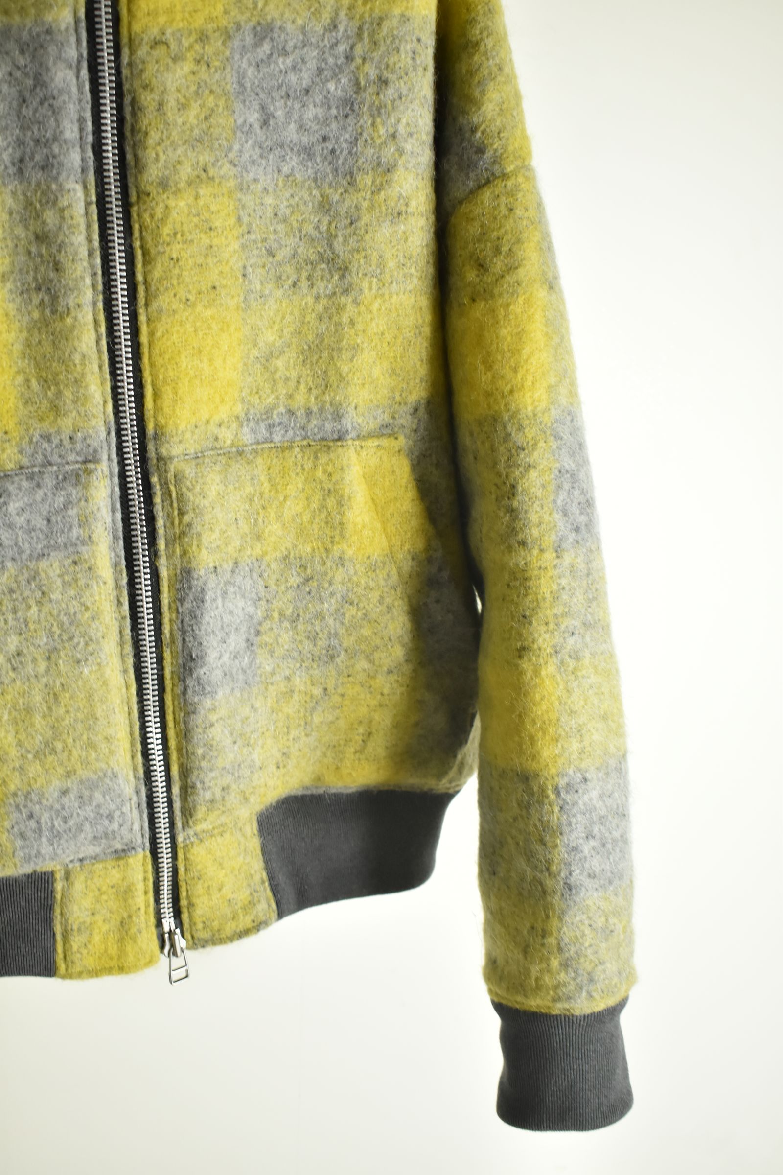 《2026AW先行予約》Plaid Padded Hoodie"Yellow" / プレイドパデッドフーディ"イエロー"