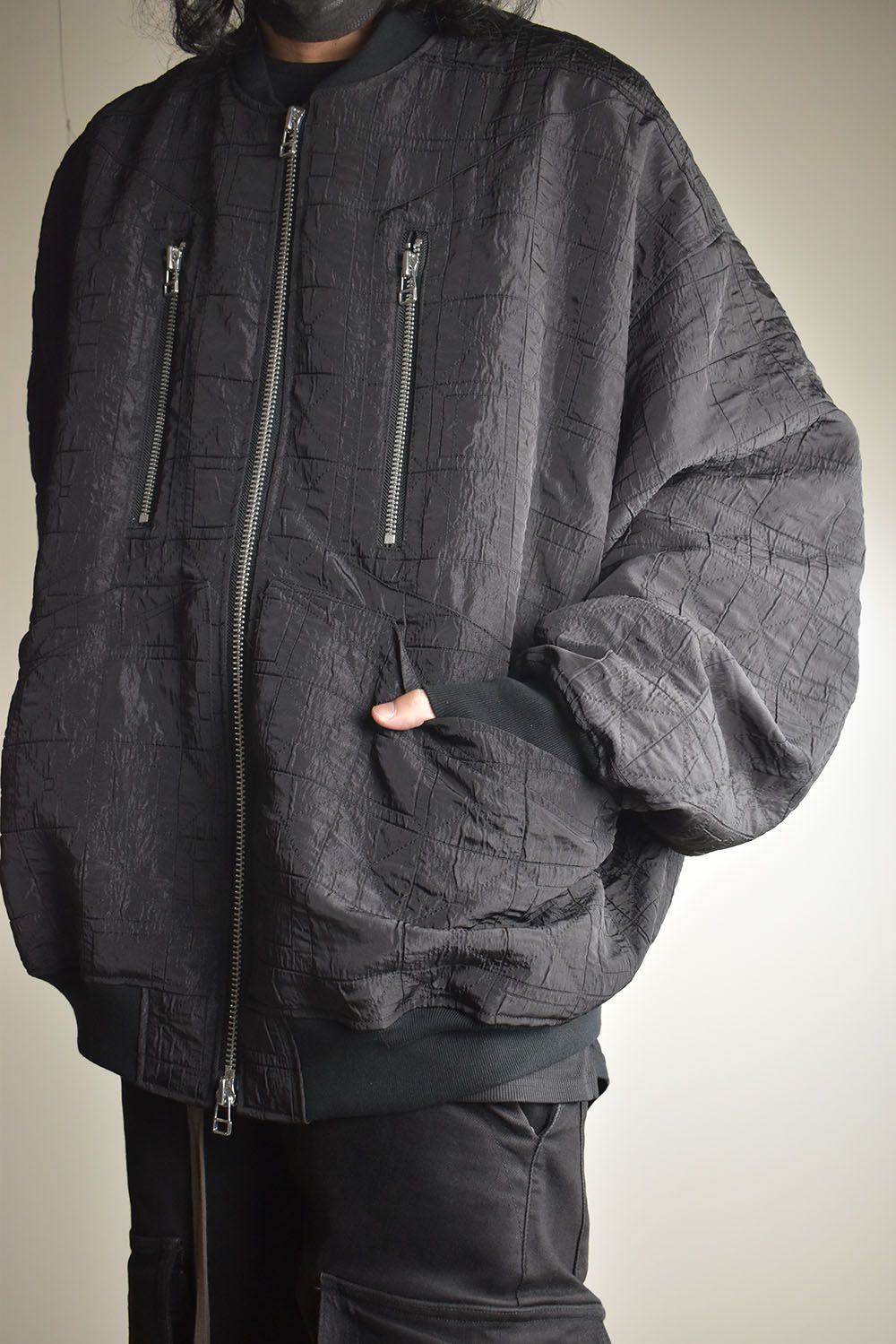 Geometry Jumbo MA-1 Blouson"Black" / ジオメトリージャンボMA-1ブルゾン"ブラック"