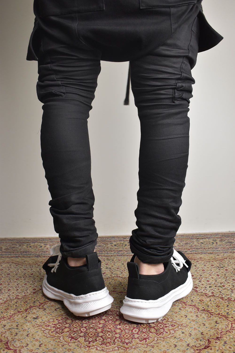 Roll-Tongue Staining  Shose feat. MIHARA YASUHIRO"Black×White"/ロールトゥステイニングシューズ ×ミハラヤスヒロ"ブラック"ブラック×ホワイト"
