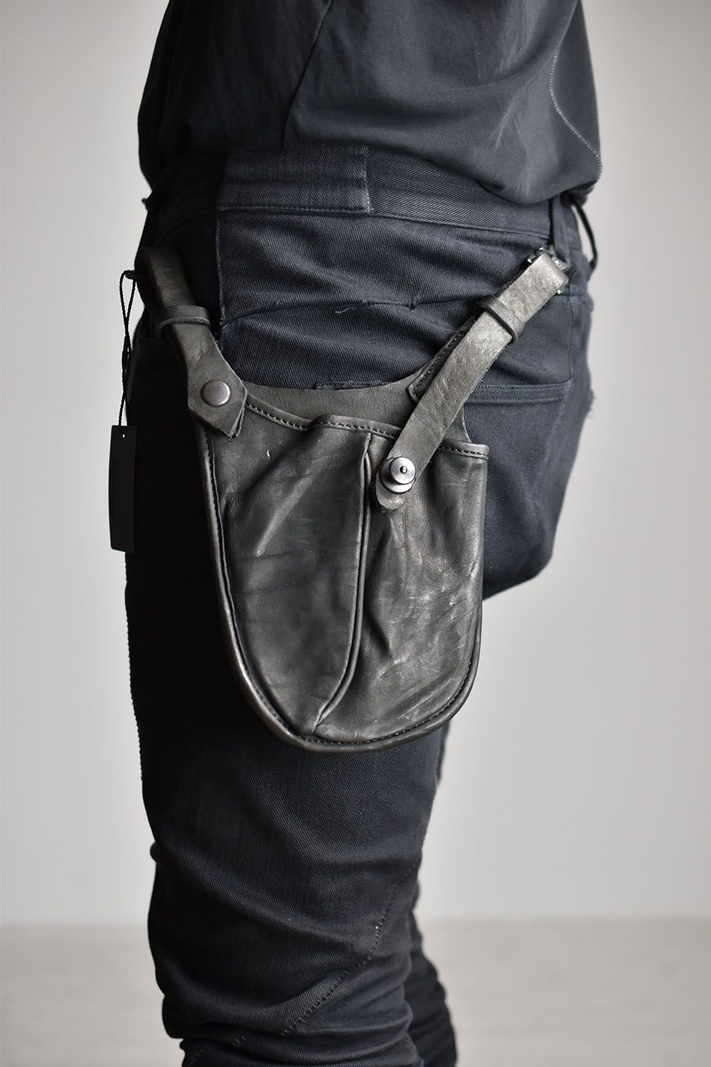 Double Shoulder Waste Bag"Black"/ダブルショルダーウエストバッグ"ブラック"