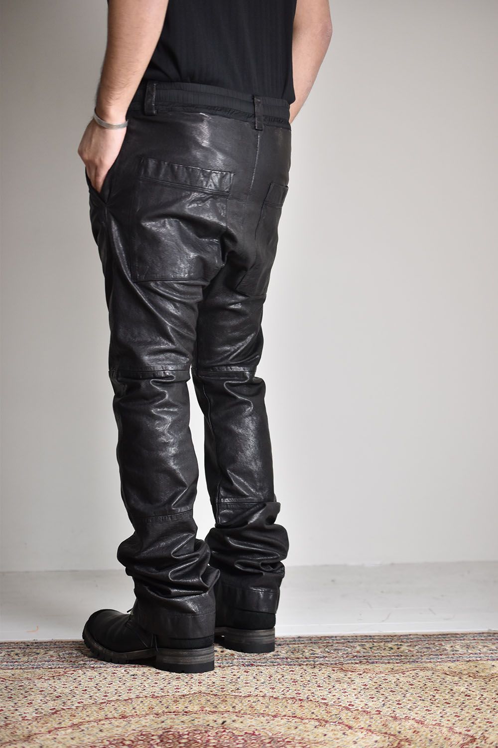 Leather Flare Long Pants"Black"/レザーフレアロングパンツ"ブラック"