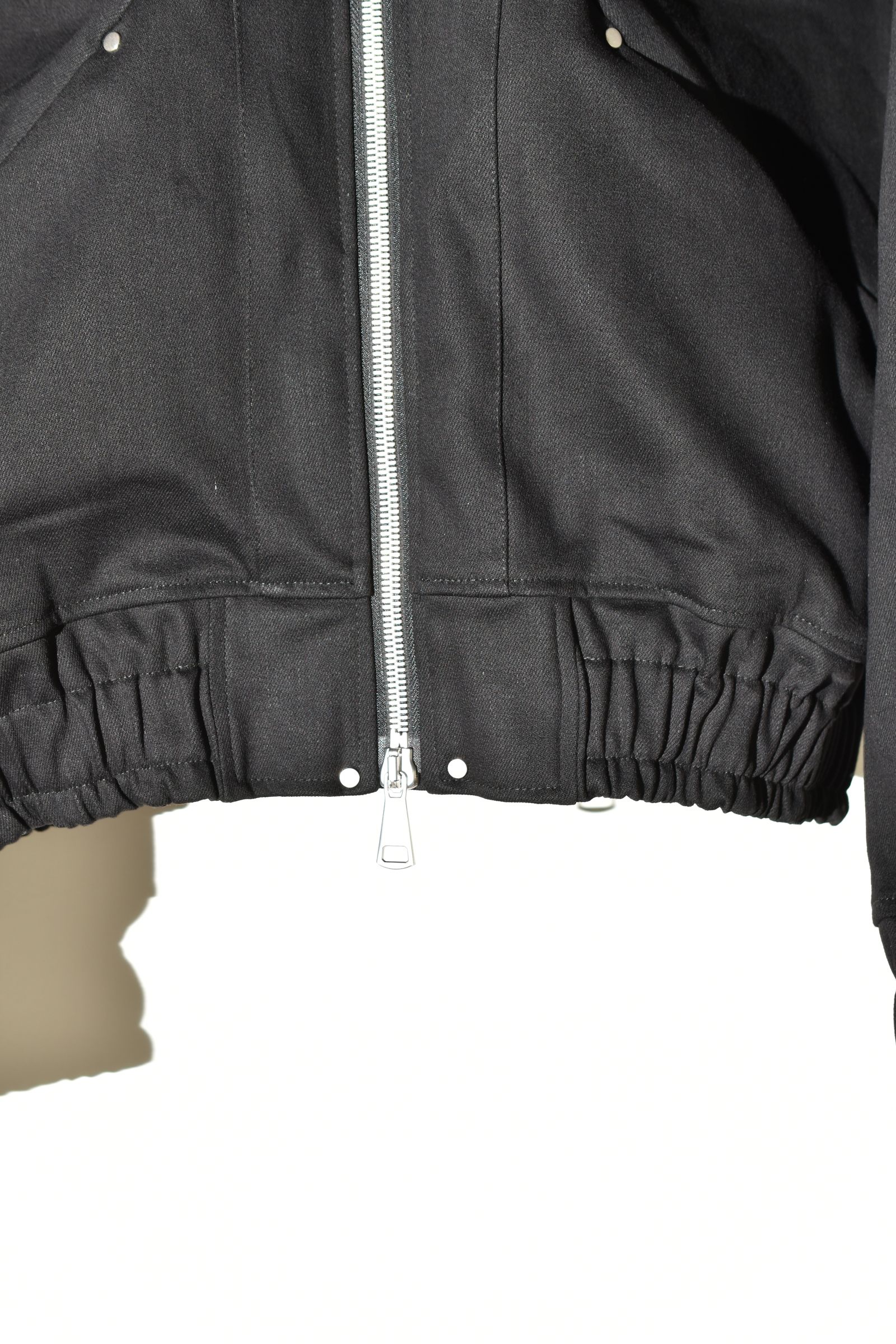 Denim Zip Hoodie Blouson"Black" / デニムジップフーディブルゾン"ブラック"