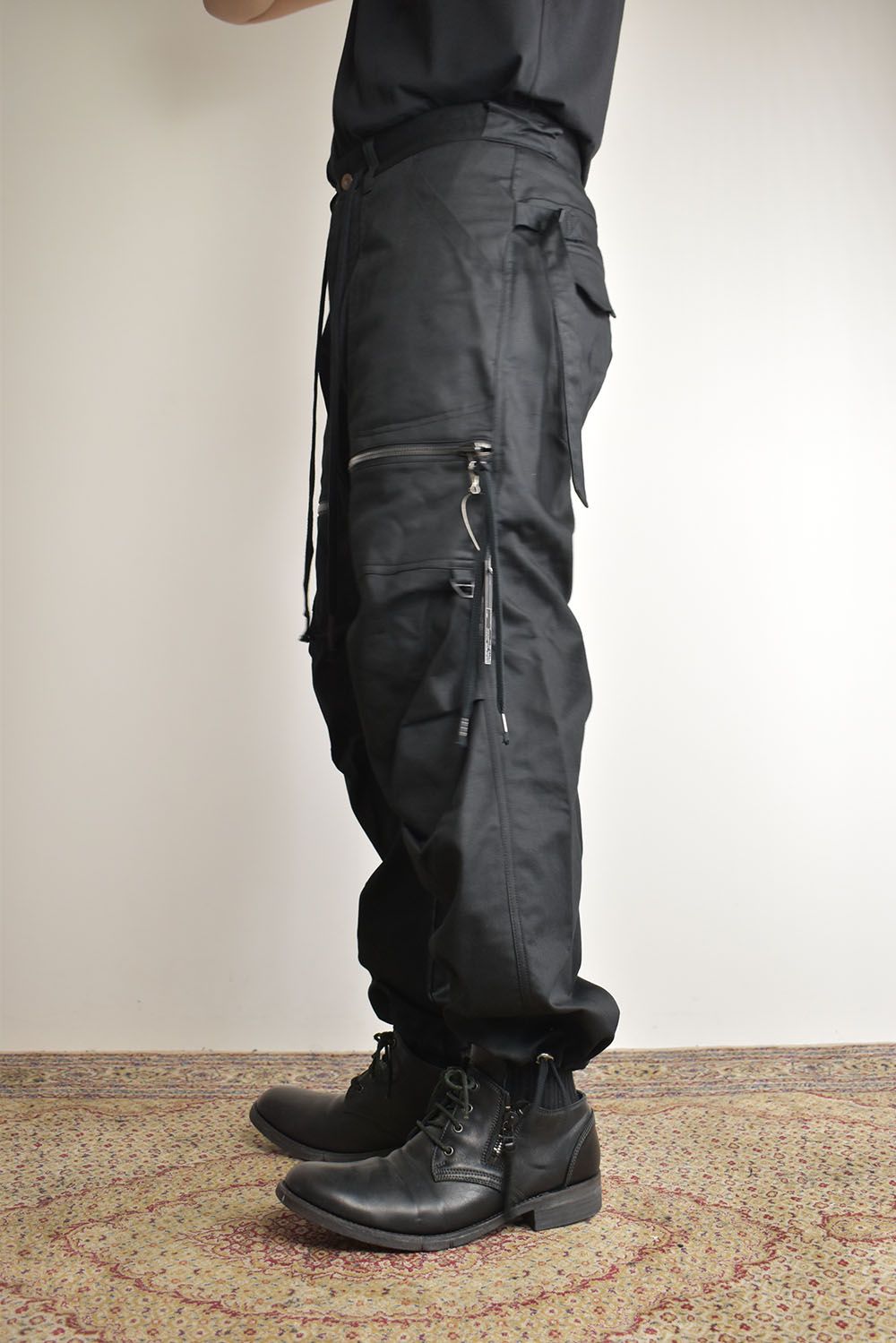 Jersey-like Denim Work Baggy Pants “Black" / ジャージーライクデニムワークバギーパンツ"ブラック"