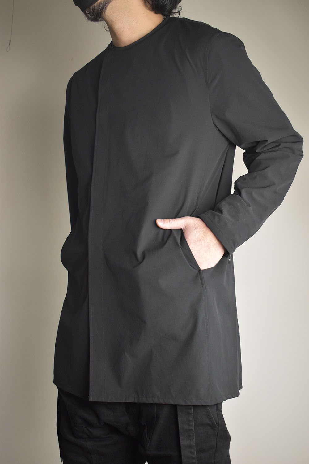 Anorak Jerseey Coat"Black" / アノラックジャージーコート"ブラック"