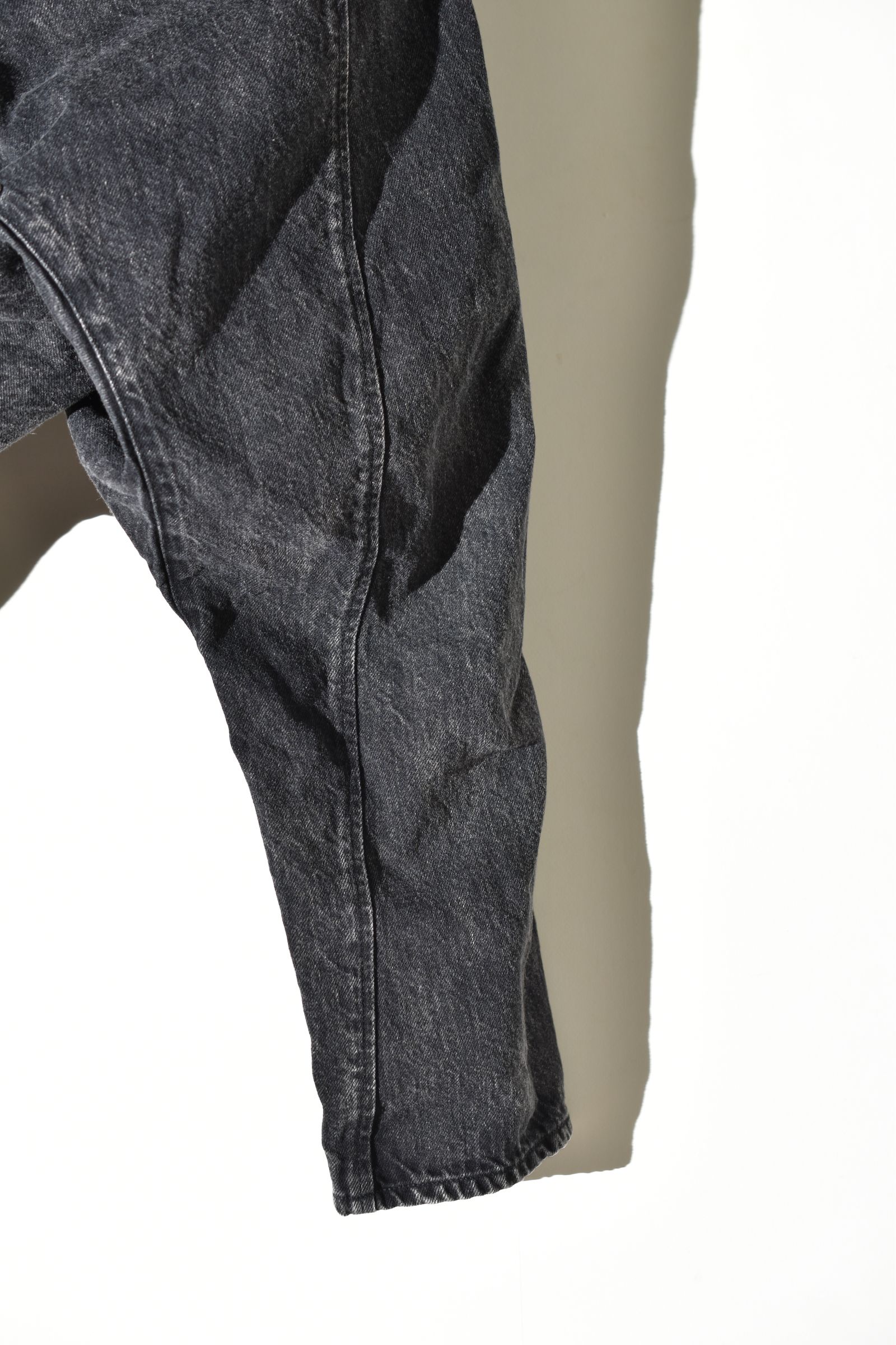 Sarrouel Denim Pants "Mist Bleach Black" / サルエルデニムパンツ "ミストブリーチブラック"