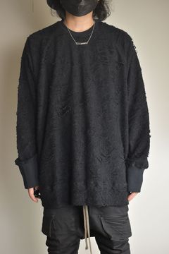 Damage Pile Dolman Top"Black" / ダメージパイル ドルマントップ"ブラック"
